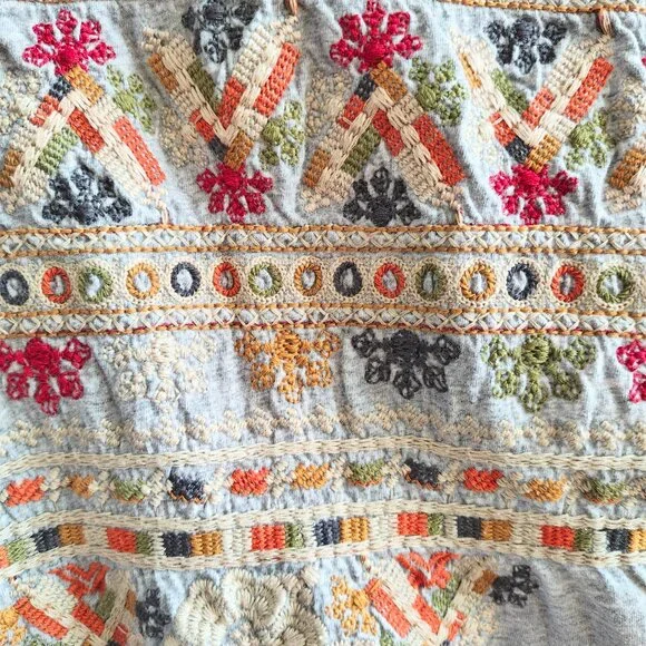 JOHNNY WAS Embroidered Jersey Top - Picture 7 of 9